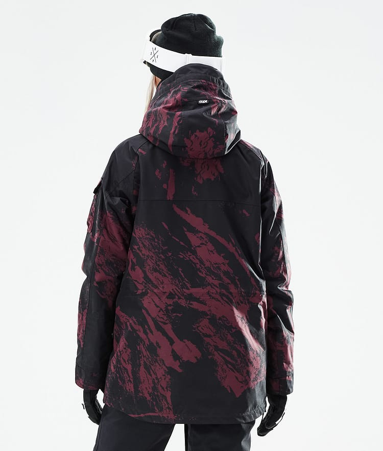 Akin W 2021 Chaqueta Snowboard Mujer Paint Burgundy, Imagen 8 de 11