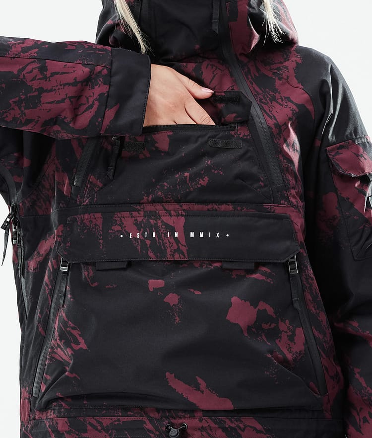 Akin W 2021 Chaqueta Snowboard Mujer Paint Burgundy, Imagen 11 de 11