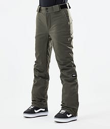 Dope Con W 21 Pantalones Snowboard Mujer Olive Green
