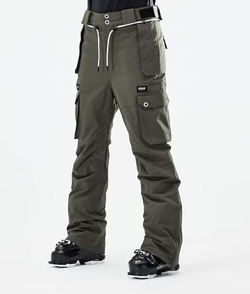 Iconic W 21 Lyžařské Kalhoty Dámské Olive Green