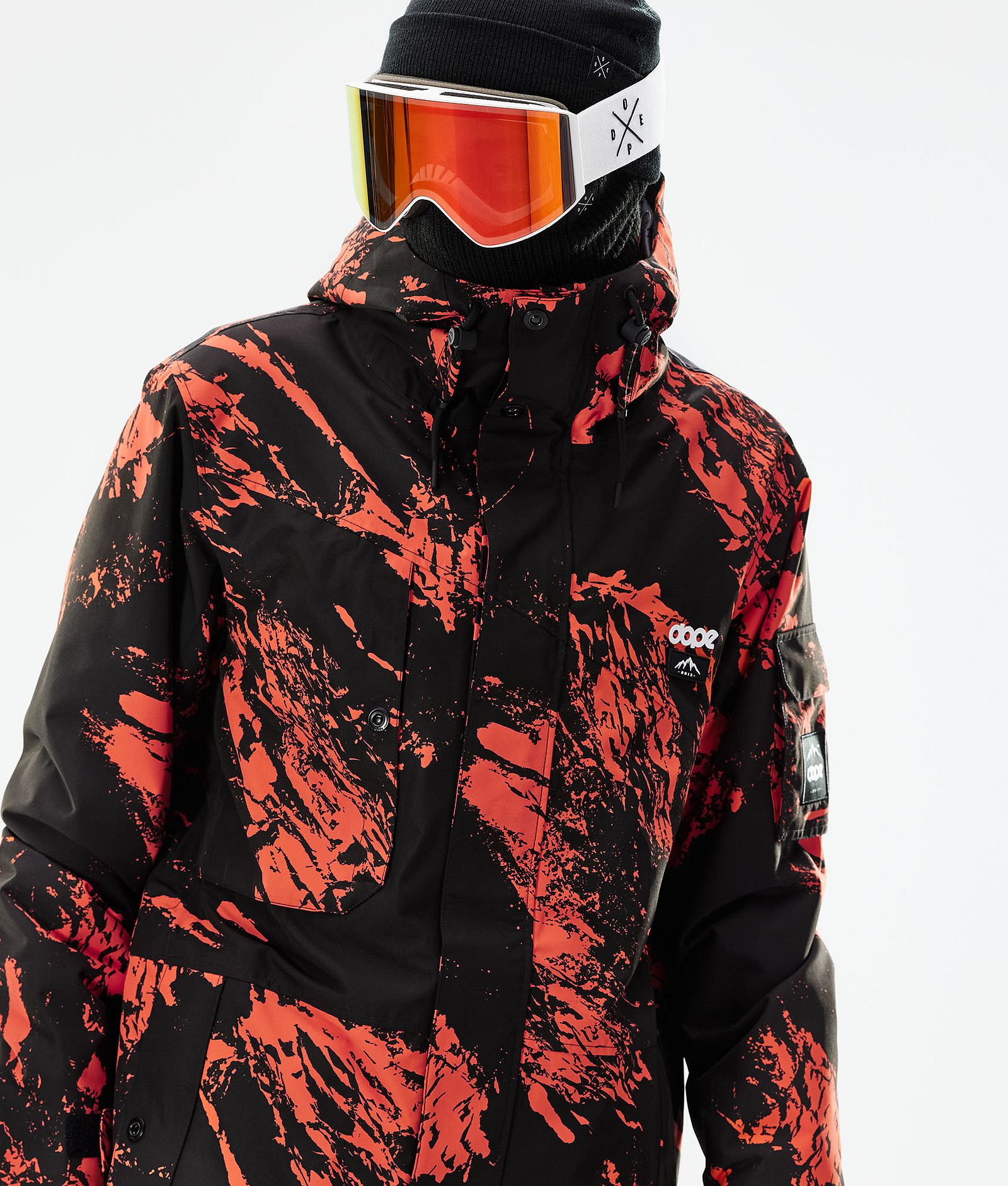 Adept 2021 Bunda na Snowboard Pánské Paint Orange, Obrázek 3 z 11