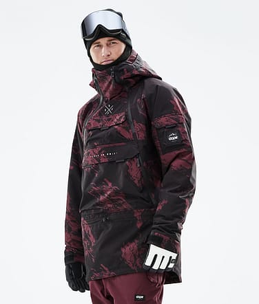 Akin 2021 Bunda na Snowboard Pánské Paint Burgundy