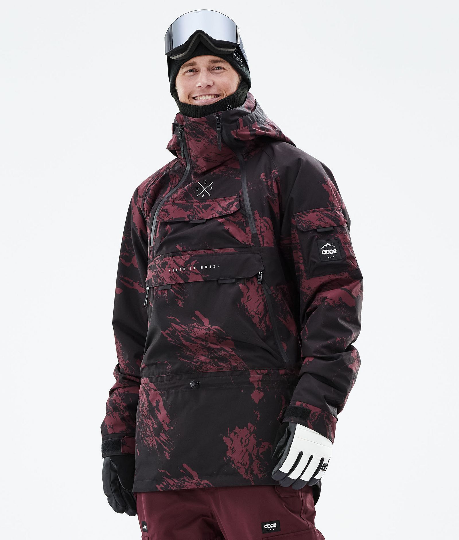 Akin 2021 Lyžařská Bunda Pánské Paint Burgundy, Obrázek 1 z 10