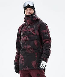 Dope Akin 21 Lyžařská Bunda Pánské Paint Burgundy