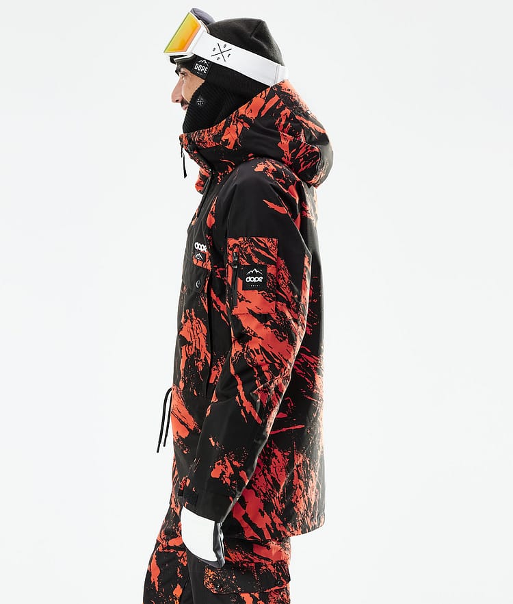 Annok 2021 Bunda na Snowboard Pánské Paint Orange, Obrázek 2 z 10