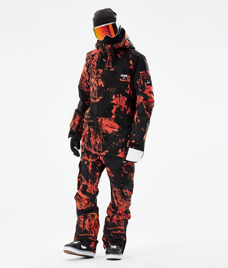 Annok 2021 Bunda na Snowboard Pánské Paint Orange, Obrázek 6 z 10