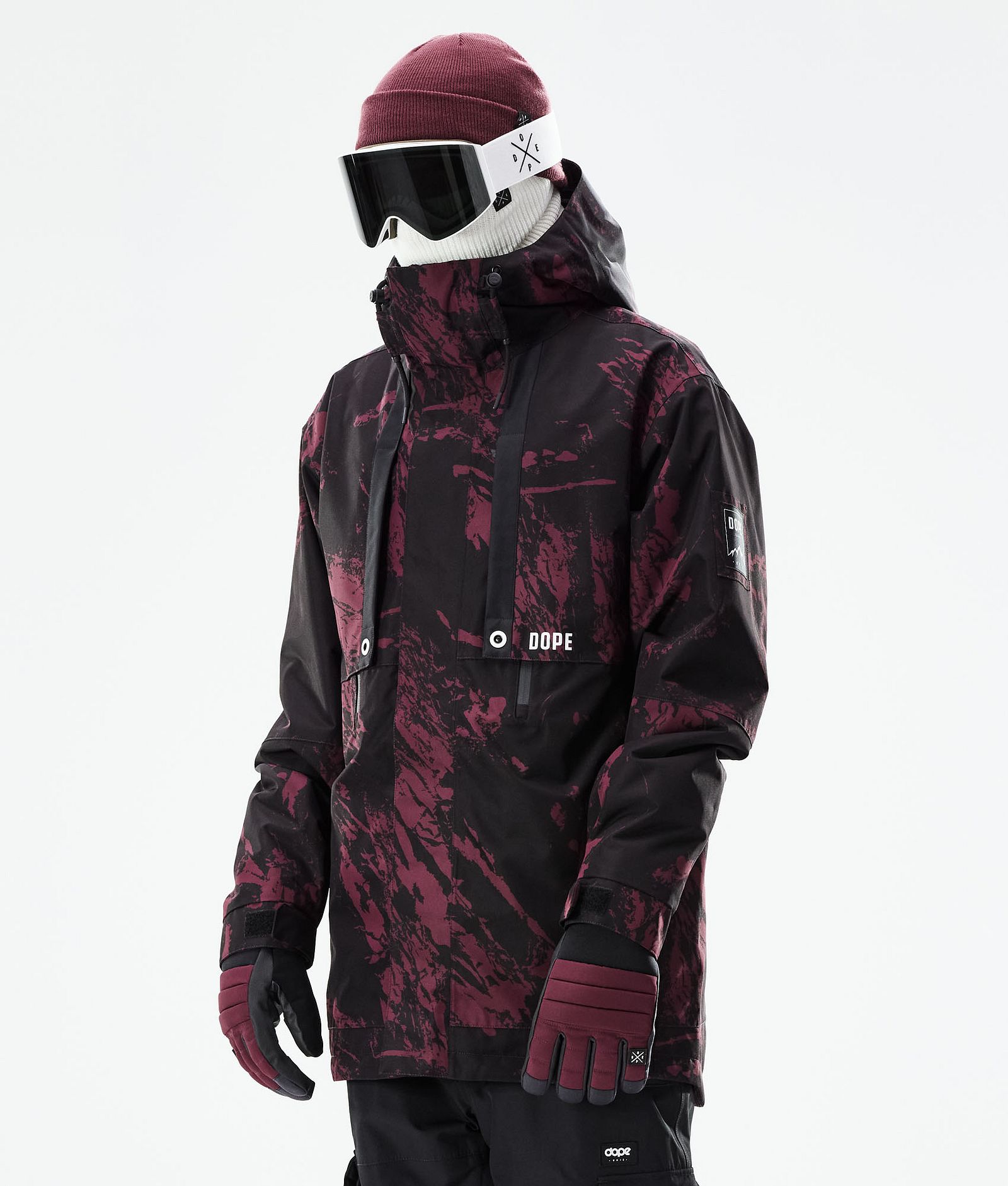 Mojo Lyžařská Bunda Pánské Paint Burgundy, Obrázek 1 z 11