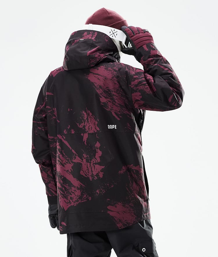 Mojo Lyžařská Bunda Pánské Paint Burgundy, Obrázek 8 z 11