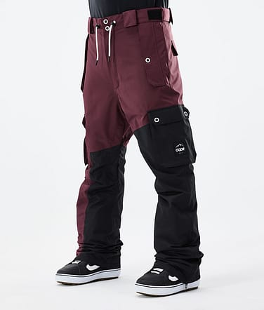 Adept 2021 Kalhoty na Snowboard Pánské Burgundy/Black