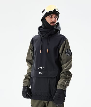 Wylie Chaqueta Snowboard Hombre Patch Black/Olive Green Renewed