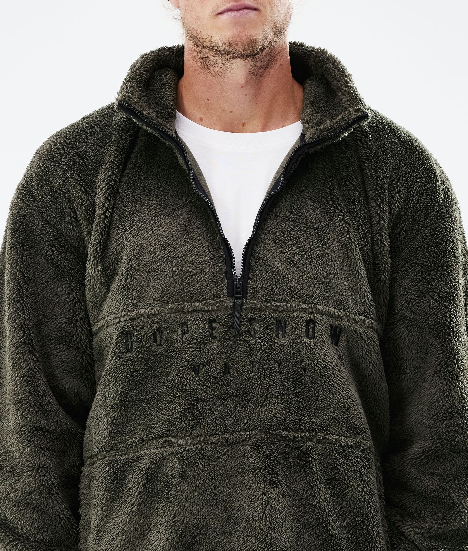Pile 2021 Sweter Polarowy Mężczyźni Olive Green, Zdjęcie 6 z 7