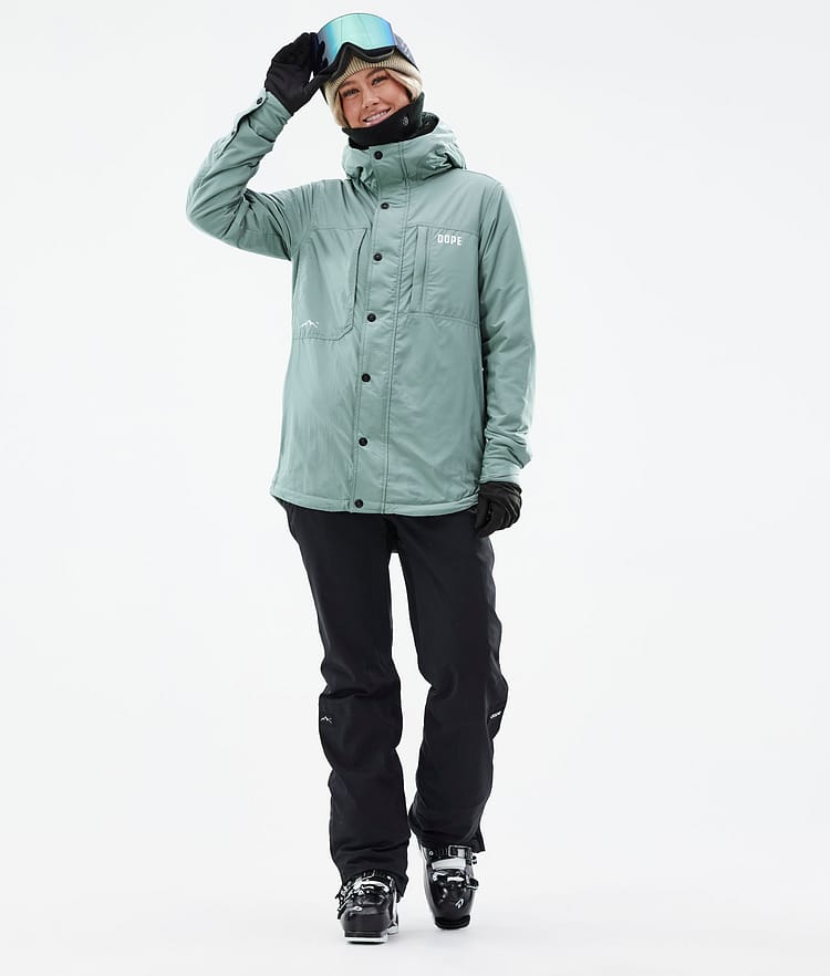 Insulated W Chaqueta Capa Intermedia de Esquí Mujer Faded Green, Imagen 5 de 12