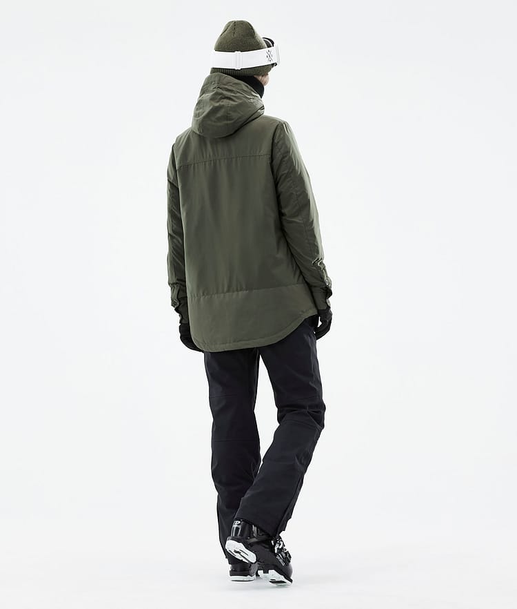 Insulated W Kurtka typu midlayer Narciarski Kobiety Olive Green, Zdjęcie 6 z 12