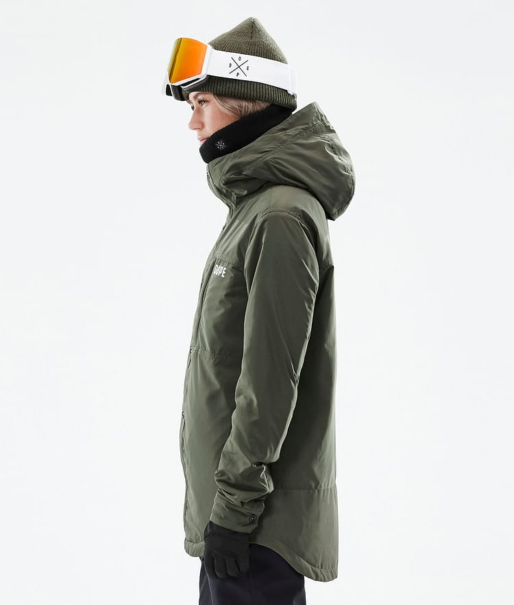 Insulated W Kurtka typu midlayer Narciarski Kobiety Olive Green, Zdjęcie 7 z 12