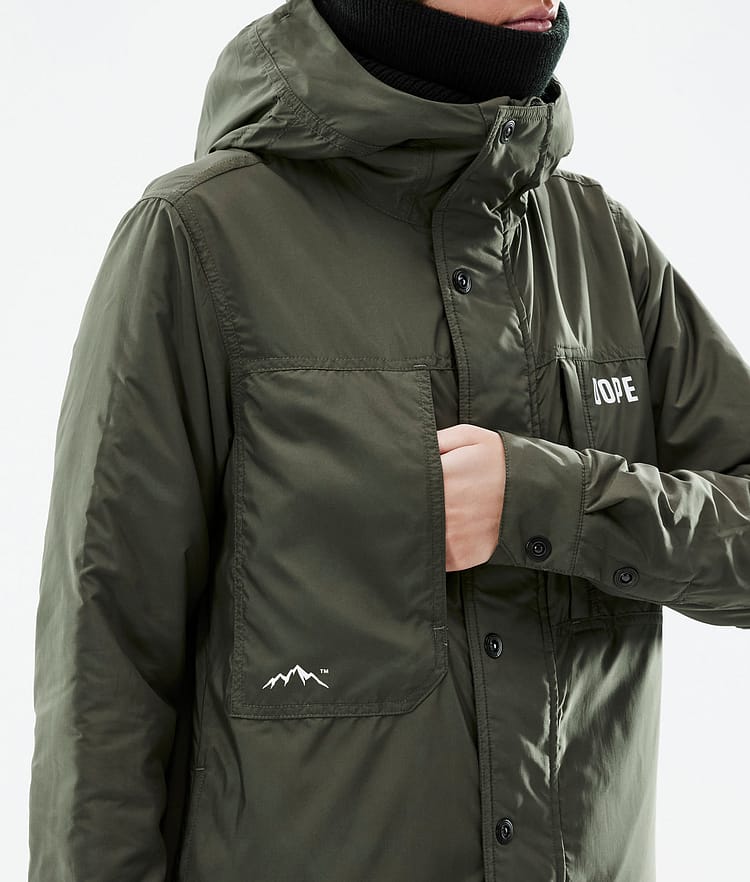 Insulated W Kurtka typu midlayer Narciarski Kobiety Olive Green, Zdjęcie 11 z 12
