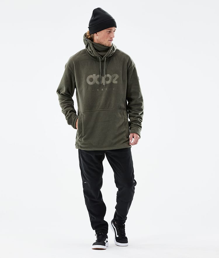 Cozy II 2021 Fleecová Mikina s Kapucí Pánské Olive Green, Obrázek 4 z 7