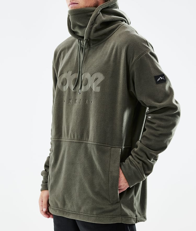 Cozy II 2021 Fleecová Mikina s Kapucí Pánské Olive Green, Obrázek 7 z 7
