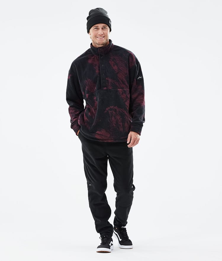Comfy 2021 Fleecová Mikina Pánské Paint Burgundy Renewed, Obrázek 4 z 6