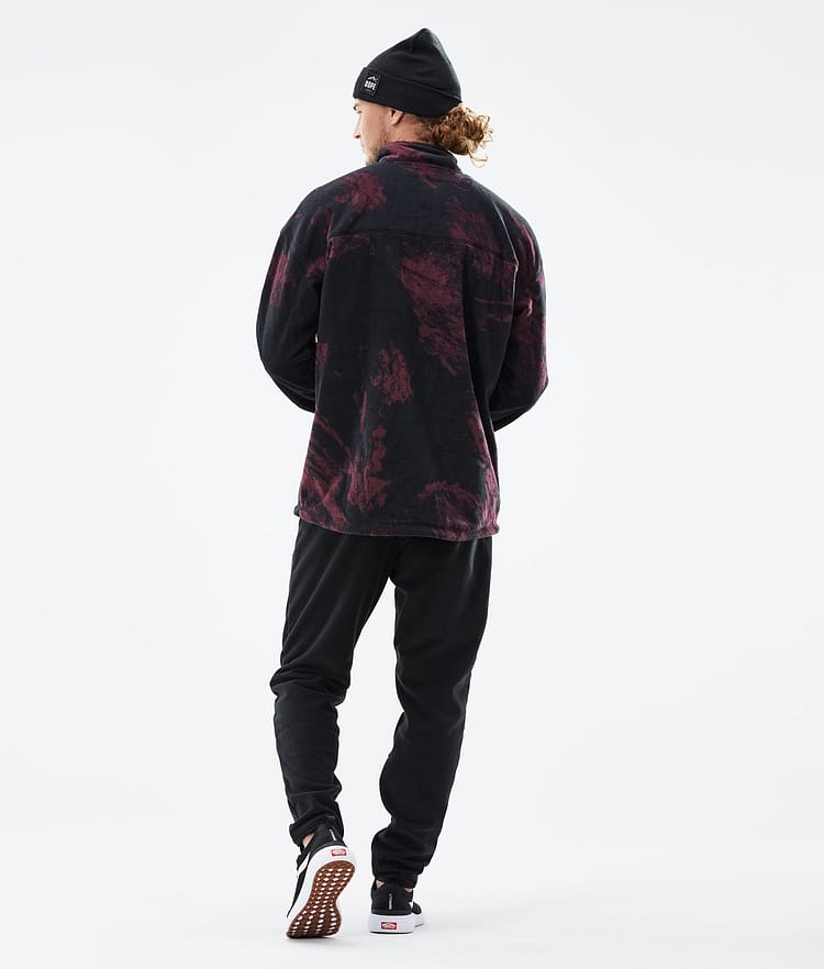 Comfy 2021 Fleecová Mikina Pánské Paint Burgundy Renewed, Obrázek 5 z 6