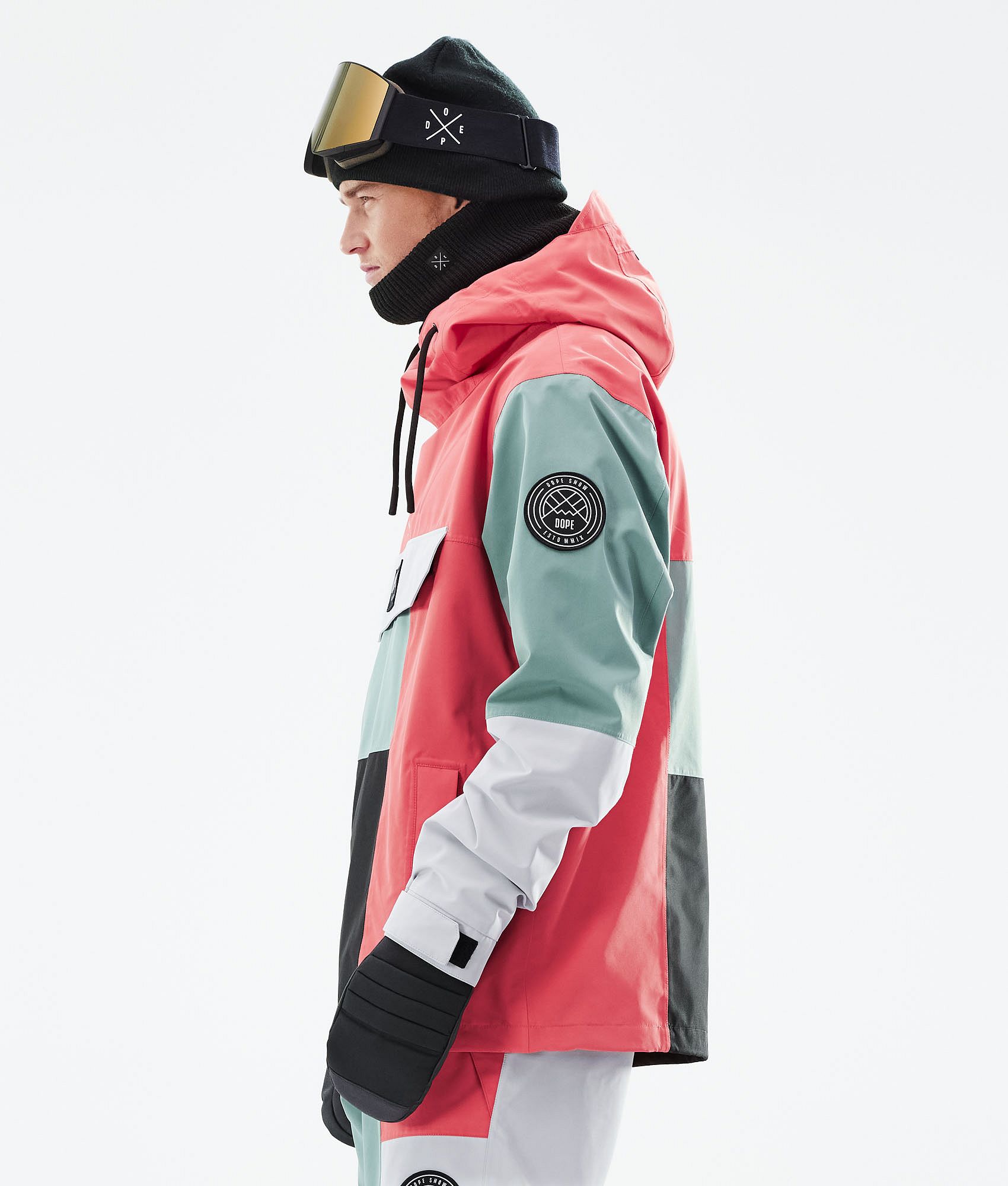 Dope Blizzard LE Men s Snowboard Jacket Patchwork Coral