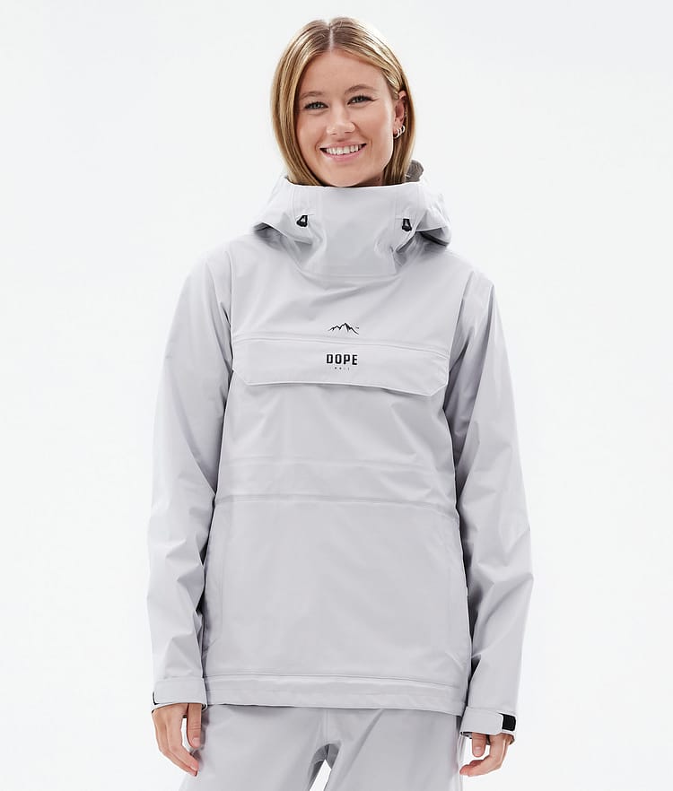 Downpour W Veste de pluie Femme Light Grey, Image 1 sur 10