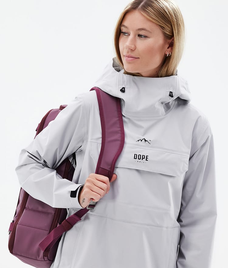 Downpour W Veste de pluie Femme Light Grey, Image 2 sur 10