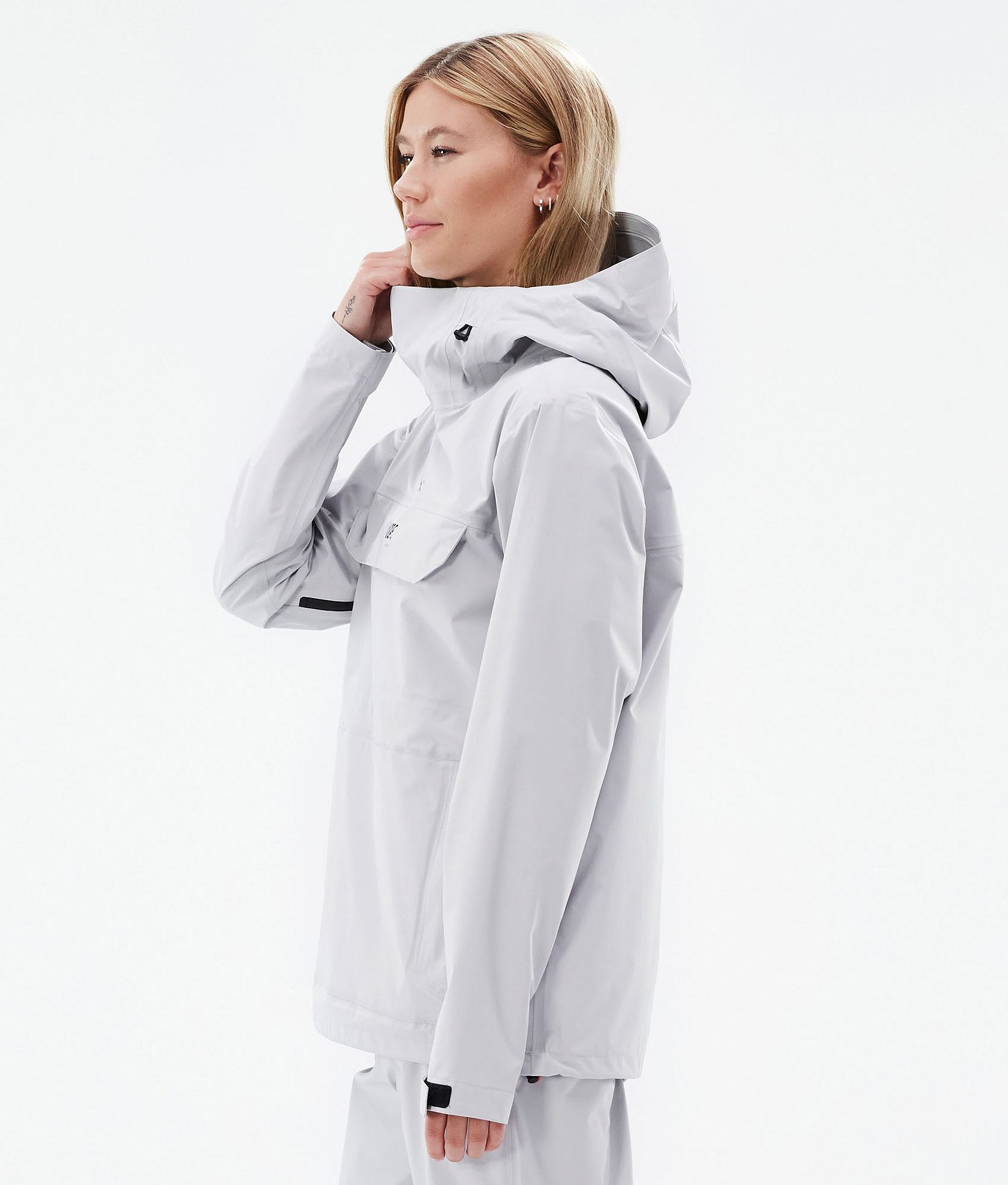 Downpour W Veste de pluie Femme Light Grey, Image 6 sur 10