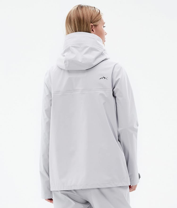 Downpour W Veste de pluie Femme Light Grey, Image 7 sur 10