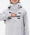 Downpour W Veste de pluie Femme Light Grey, Image 10 sur 10