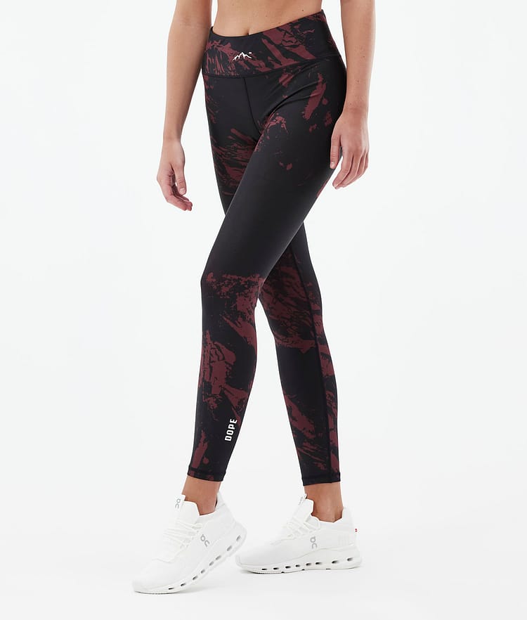 Lofty Leggings Femme Paint Burgundy