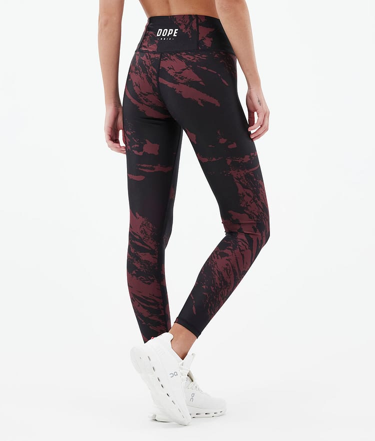 Lofty Leggings Dames Paint Burgundy