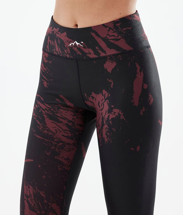 Lofty Leggings Donna Paint Burgundy, Immagine 5 di 7