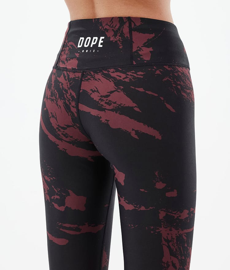 Lofty Leggings Donna Paint Burgundy, Immagine 6 di 7