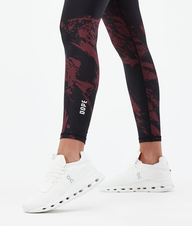 Lofty Leggings Donna Paint Burgundy, Immagine 7 di 7