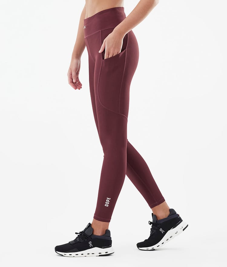 Lofty Tech Leggings Women Burgundy