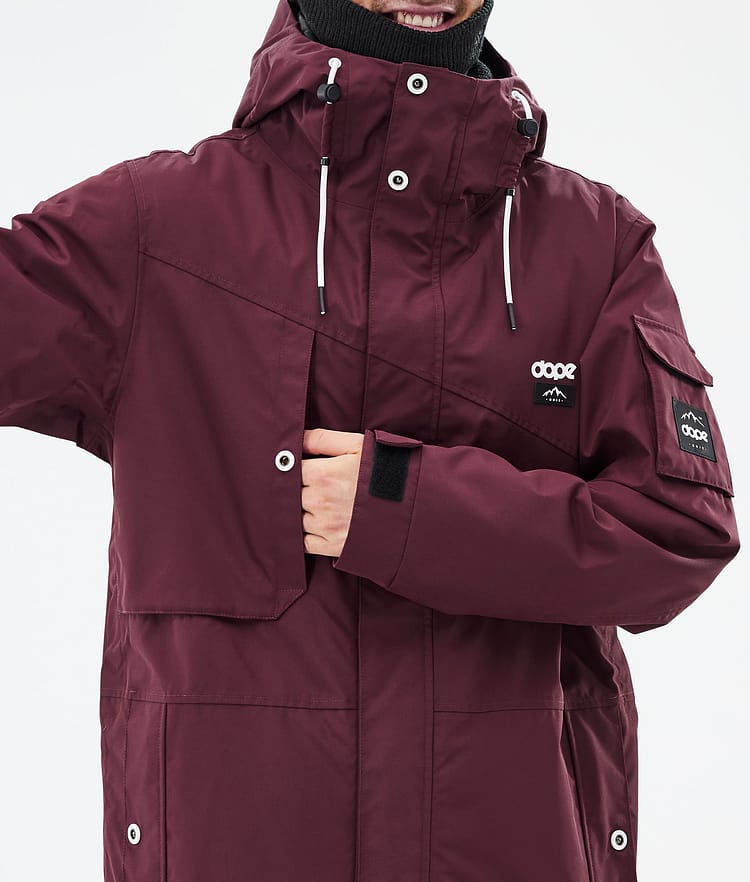 Adept Ski Jacket Men Burgundy, Image 9 of 10