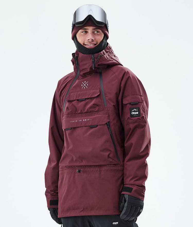 Akin Kurtka Snowboardowa Mężczyźni Burgundy Renewed, Zdjęcie 1 z 9