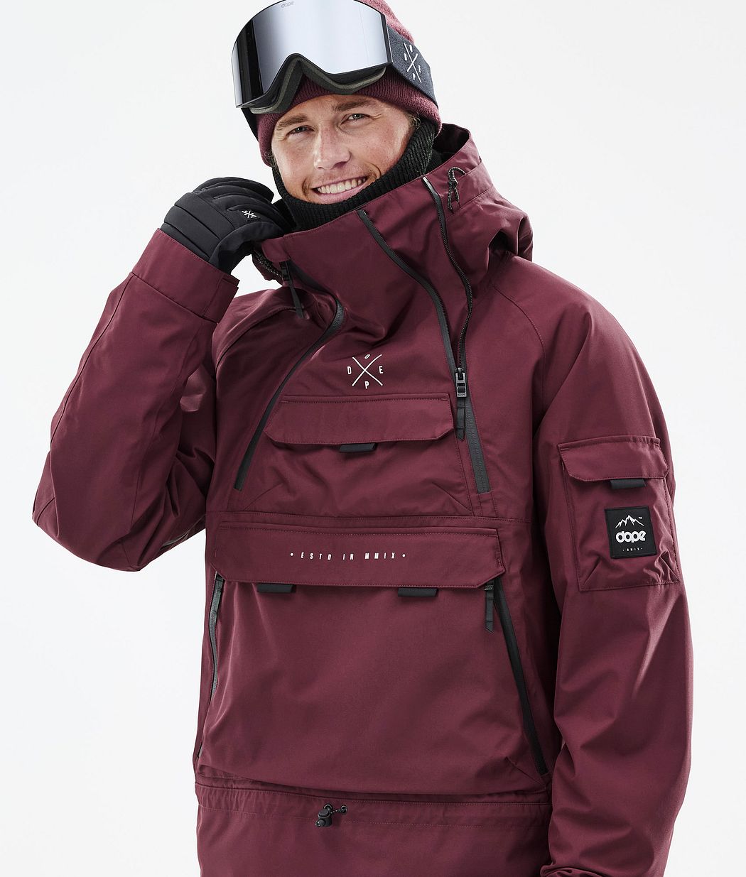 Dope Akin Men's Snowboard Jacket Burgundy | Dopesnow.com