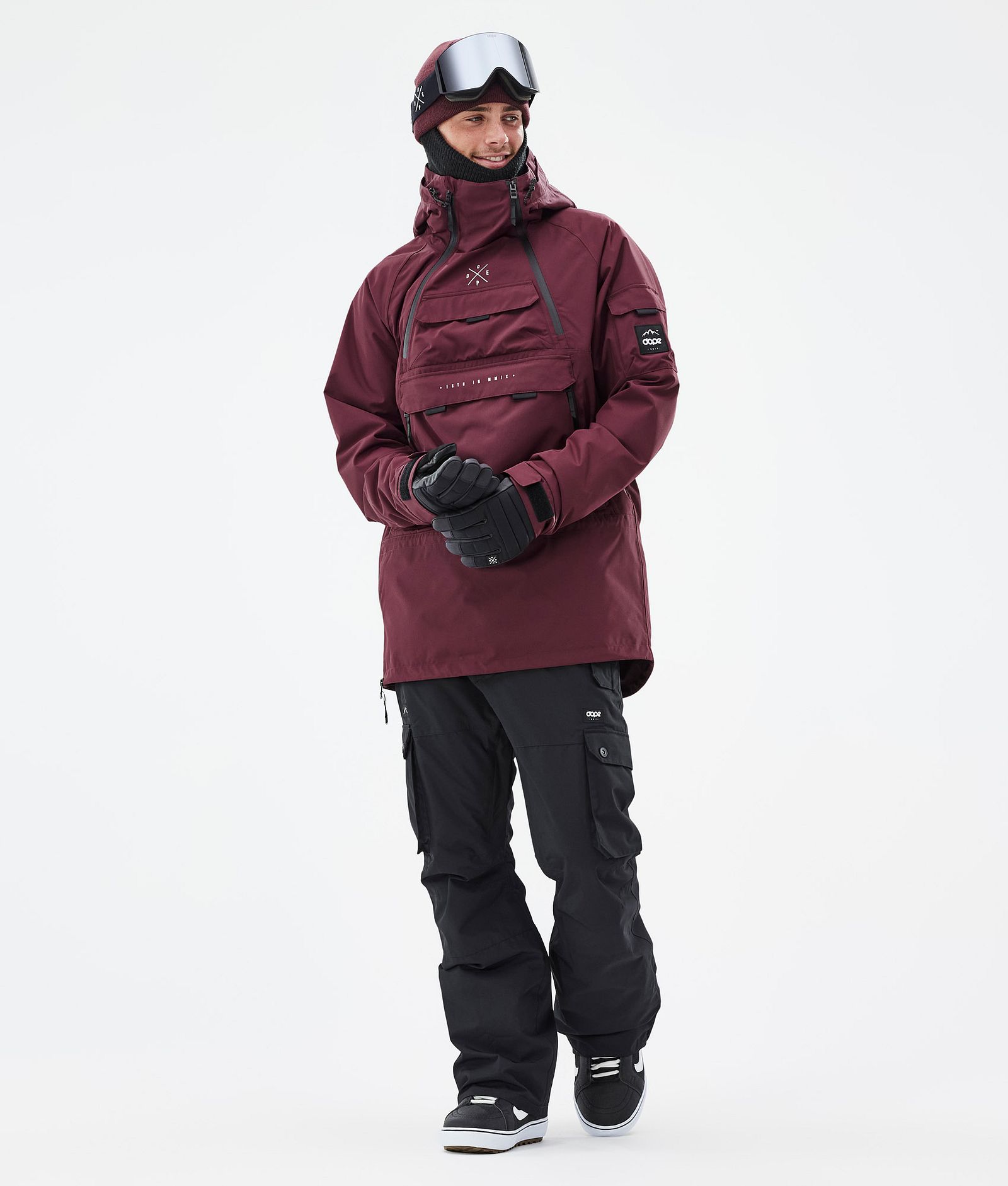 Akin Kurtka Snowboardowa Mężczyźni Burgundy Renewed, Zdjęcie 3 z 9