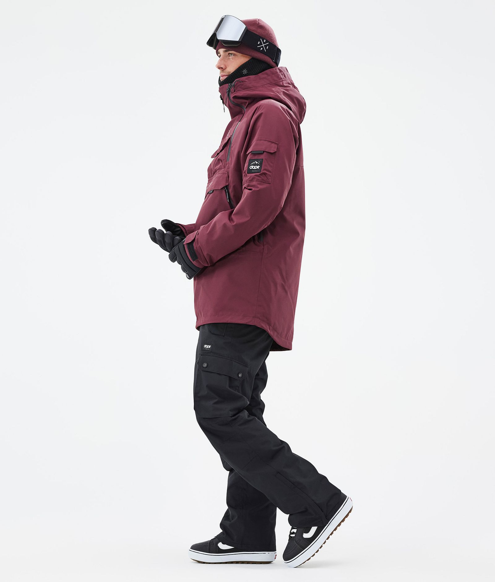 Akin Snowboard Jacket Men Burgundy Renewed, Image 4 of 9