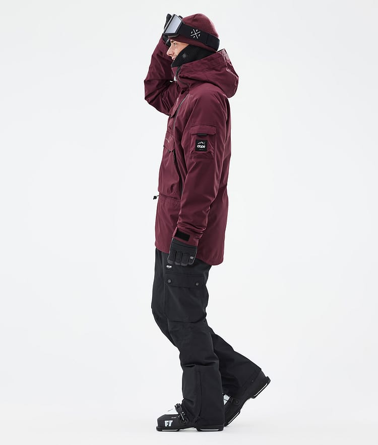 Akin Ski Jacket Men Burgundy, Image 4 of 9