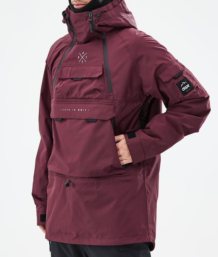 Akin Ski Jacket Men Burgundy, Image 8 of 9