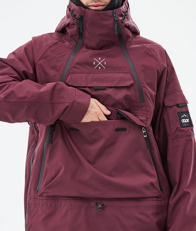 Akin Snowboardjacke Herren Burgundy, Bild 9 von 9