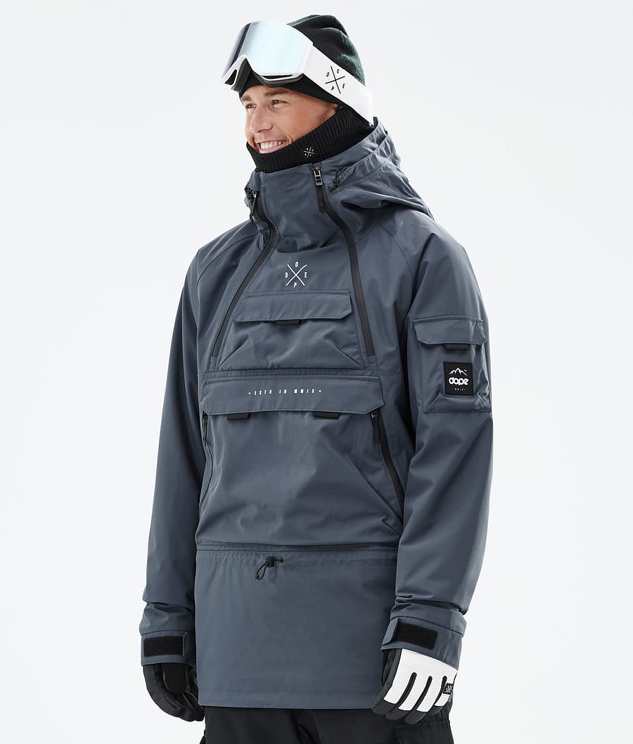 Akin Snowboard Jacket Men Metal Blue