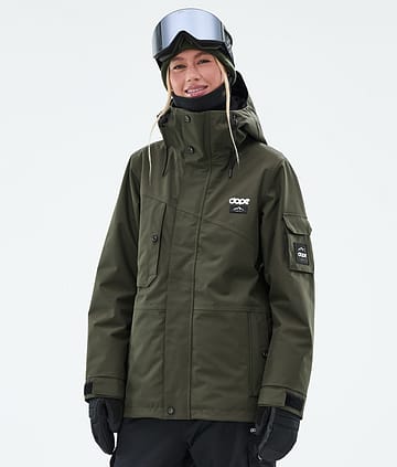Adept W Skijakke Dame Olive Green