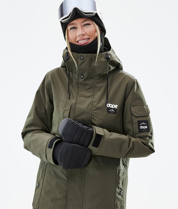 Adept W Ski jas Dames Olive Green/Black