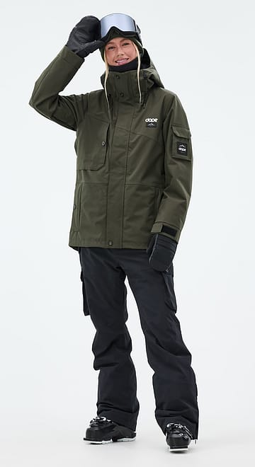 Adept W Ski Outfit Women Olive Green/Blackout