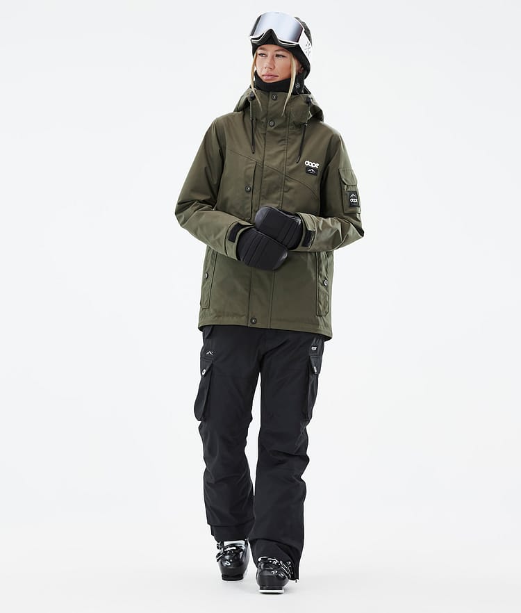 Adept W Ski jas Dames Olive Green/Black