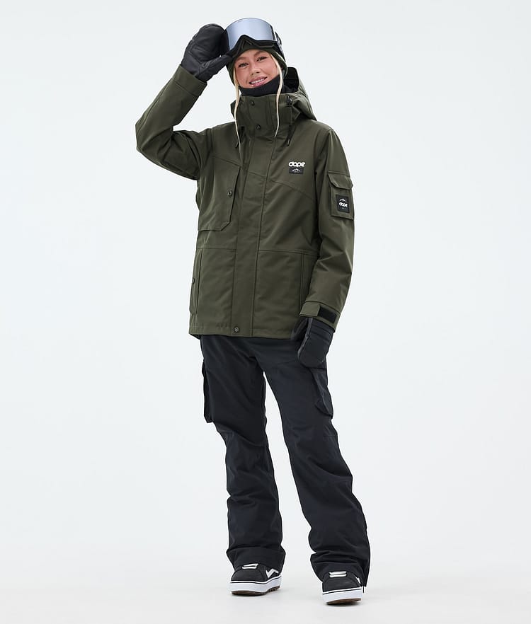 Adept W Snowboardjakke Dame Olive Green, Image 2 of 9