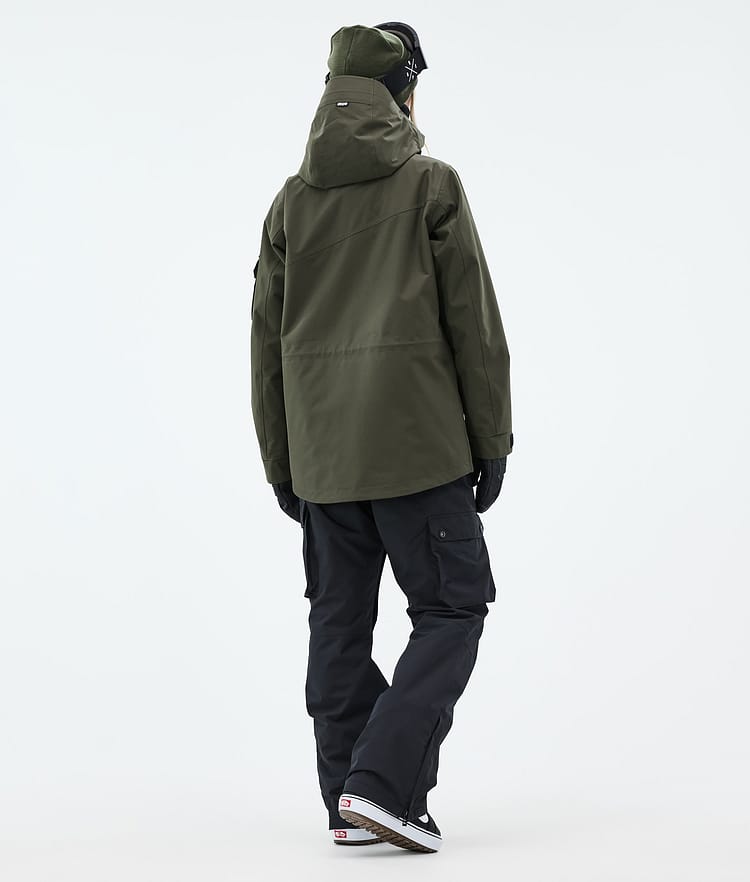 Adept W Snowboardjakke Dame Olive Green, Image 3 of 9